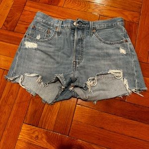 Levi’s 501 Denim Distressed Shorts